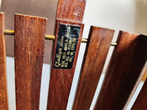 Mid Century Gladlyn Ware Teak Slatted Magazine Rack — image 7
