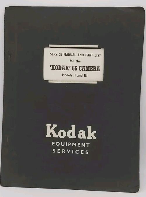 Service Manual Kodak 66 Camera Models II III | Kodak Equipment Services Vintage — image 1