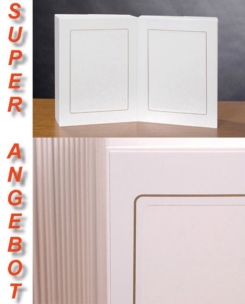 Leporello For 50 Photos 10X15 - White With Gold Edge - All Passepartouts Square — image 4