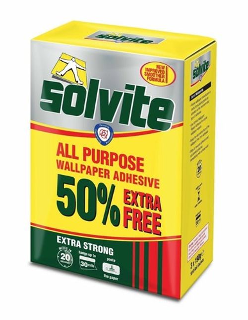 Solvite All Purpose Wallpaper Paste Extra Strong Adhesive Paper Glue 30 Rolls