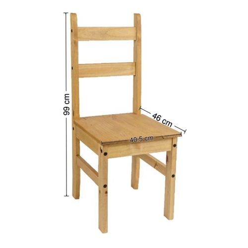 Corona Dining Table and 4 Chairs Budget Set Mexican Pine Solid Wooden Kitchen — image 12