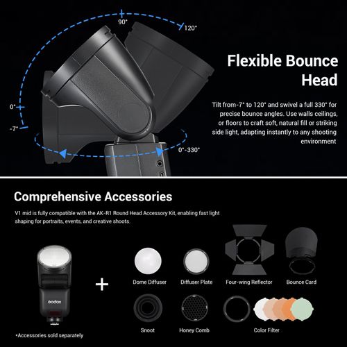 Godox V1mid N V1midN TTL Round Head Flash Touchscreen for Nikon Camera — image 6