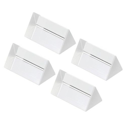 4Pcs 50mm/2 Inch Triangular Prism Glass Optical Rainbow Prism Clear