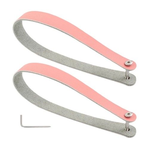 2 Pcs Leather Pull Strap for Bike Quick Release Handle Front Shelf Handle