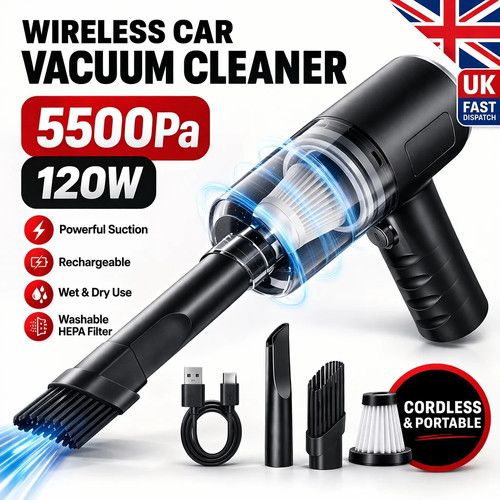 120W Cordless Hand Held Mini Portable Car Auto Home Wireless Vacuum Cleaner New