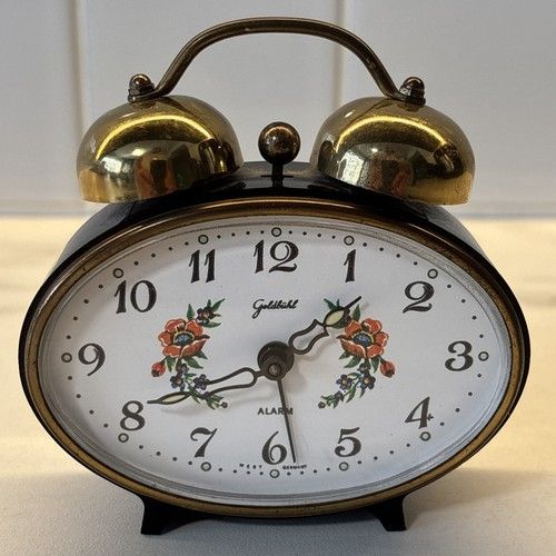 Vintage GOLDBUHL Alarm Clock Mid Century 1960s West Germany Working condition