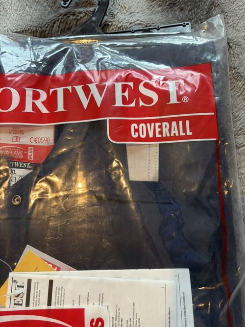 Portwest BizWeld Executive Coverall XL - Navy Flame Resistant Boilersuit BNIP — image 7
