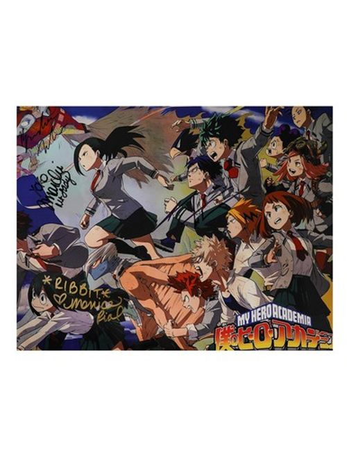 My Hero Academia Print Signed by Marche, Tatum, Rial & McInnis With COA