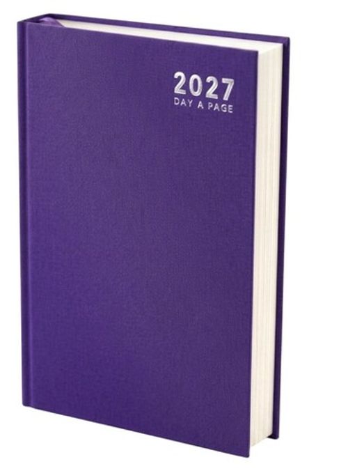 2027 Diary A4/A5/A6 Page a Day/Week to View Diary Hardback Casebound Black cover