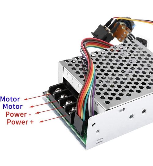 DC10V-55V PWM Brushed DC Motor Speed Controller CW CCW Reversible Switch With — image 3