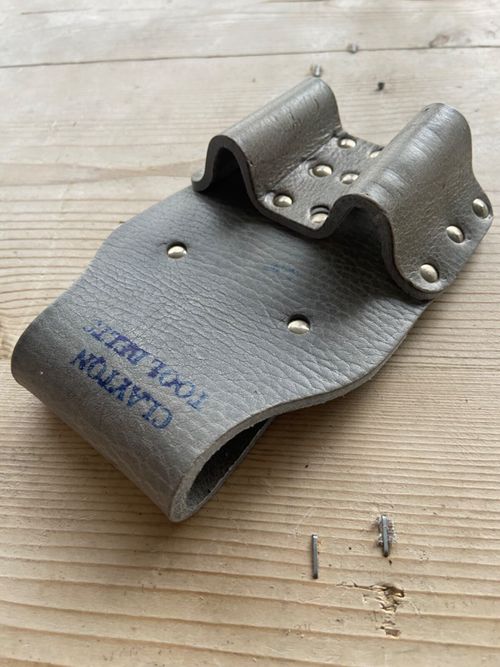 DOUBLE SPANNER HOLDER FROG FOR SCAFFOLDING TOOLS CHROME LEATHER HEAVY DUTY UK — image 3