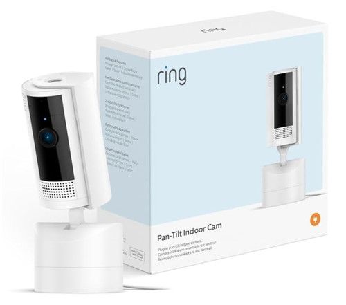 Ring Pan-Tilt Indoor Security Camera 360° HD Wi-Fi Two-Way Talk Privacy Cover