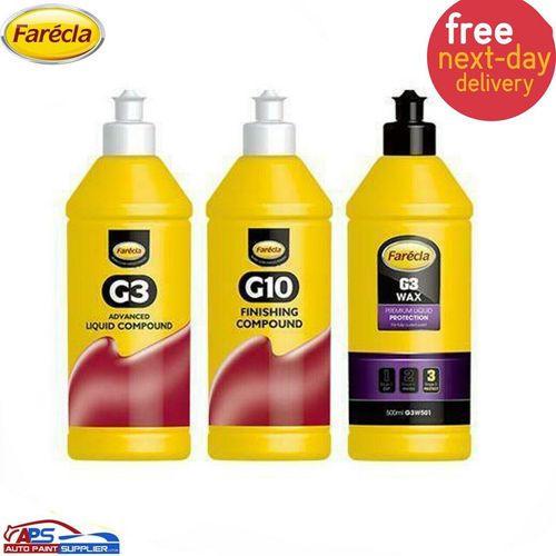 G3 Farecla Wax 500ml, G3 Advanced Liquid 500ml & G10 500ml Compound & Polish Kit — image 2