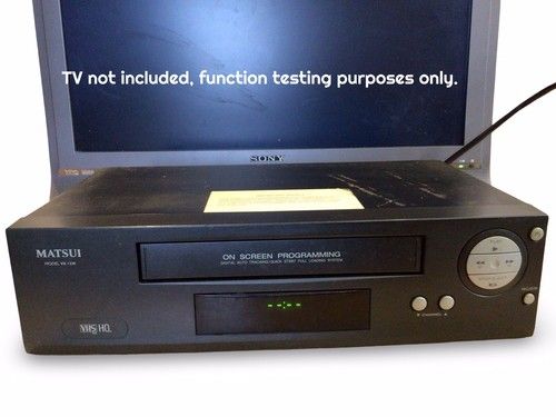 Matsui VX1230 VHS VCR Video Cassette Recorder Black Quality Small Size Working