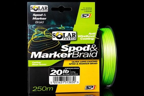 Solar Spod & Marker Braid 20lb 0.19mm 250m Carp Fishing Braid - Brand New
