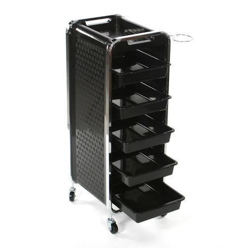 Colorado Hairdressing Trolley Hair Salon Colouring Tattoo Maintenance Cart Black — image 2
