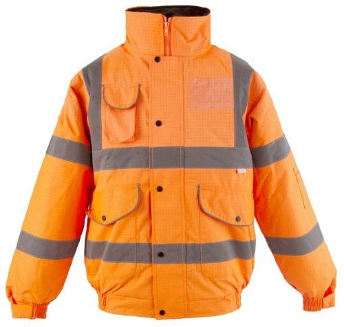 Sale - Hi Vis Orange / Yellow Bomber Jacket Flame Retardant Antistatic Fabric