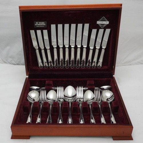 DUBARRY Design Sheffield Made Stainless Steel 44 Piece Canteen of Cutlery Set