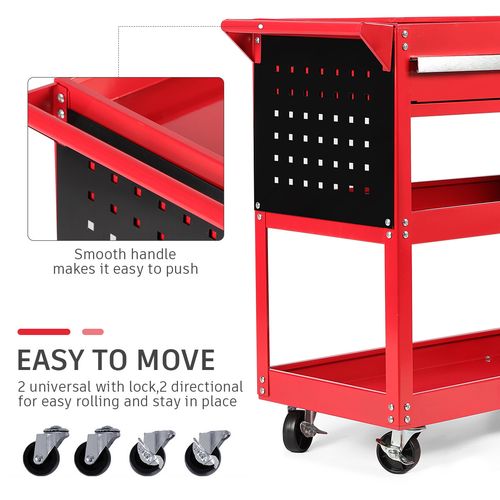 GARAGE WORKSHOP TOOL STORAGE TROLLEY CART WHEEL 3 TIER Mechanic Diy — image 6