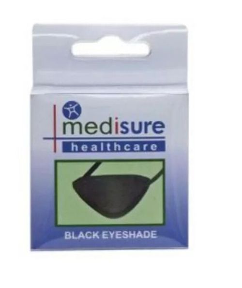 Black Eyeshade Fabric Eye Patch Medical Injury Elastic Band Washable Lightweight