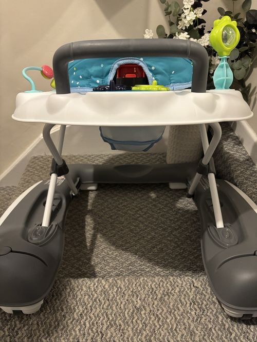 Babymoov 5-in-1 Baby Walker Lights & Sound/Music Play Tray Blue/White/Grey — image 6