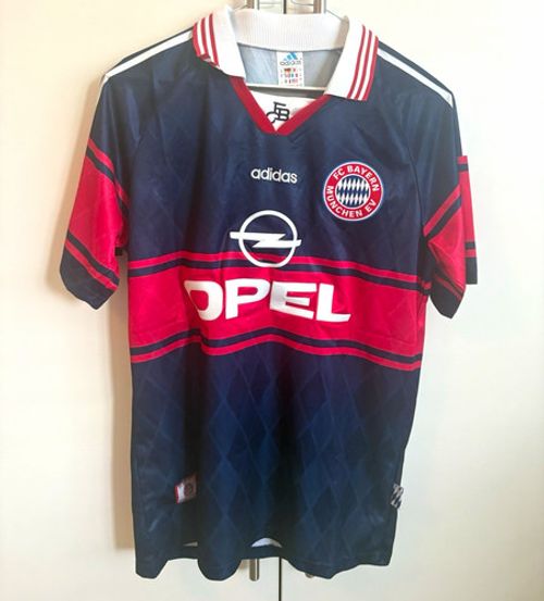 Adidas Bayern Munich 97/98 Home Football Shirt Blue/Red Short Sleeve Adults M