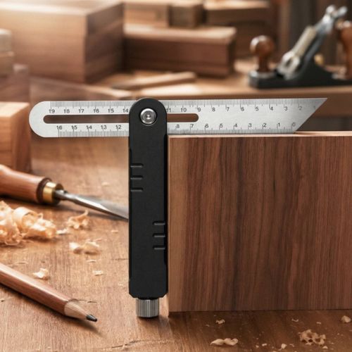Adjustable Angle Ruler Aluminum Alloy Angle Measuring Ruler Stainless Steel — image 6