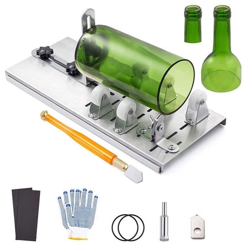 Glass Bottle Cutter Kit Adjustable Sizes 5 Wheels Round Glassbottle Cutting Tool — image 17