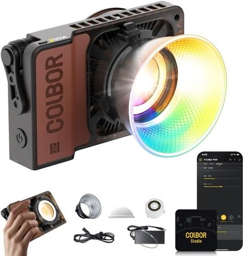 LED Video Light COLBOR W60R RGB 2700-6500K COB Continuous Output Lighting 60W 