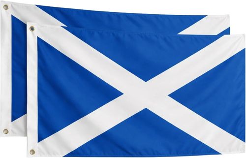 SCOTLAND Flag (Pack of 2) Scottish Saltire Flags 5ft x 3ft Burns Night St Andrew — image 5