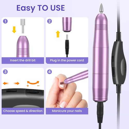 Electric Nail Files, Professional Nail Drill for Acrylic Nails Gel, Electric Nai — image 5