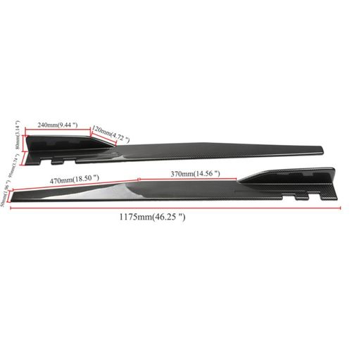 For BENZ A-CLASS C-CLASS Front Bumper Lip Splitter Spoiler+46'' Side Skirts UK — image 3