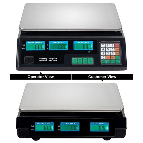 40kg/5g Digital Scale Electronic Price Computing Scales Vegetable Fruit Retail — image 4