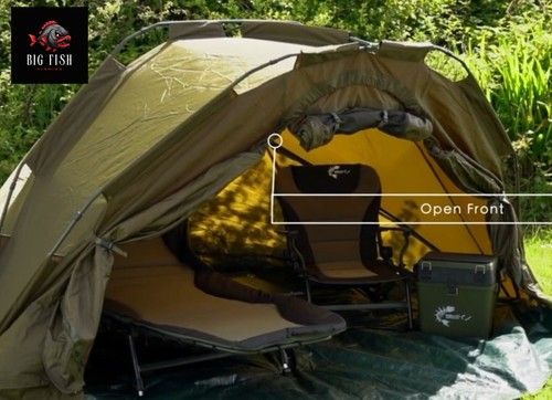Deluxe 2 Man Fishing Bivvy Green Camping Carp Tent Fishing Shelter