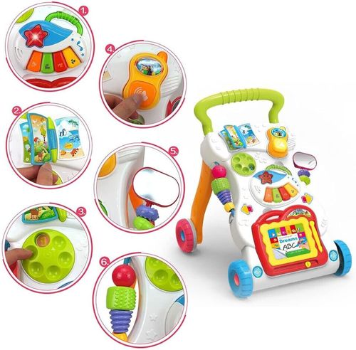 Baby Walker First Steps 2in1 Activity Musical Toys Car Children's Music Walker — image 6