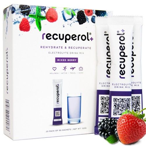 Recuperol Electrolytes Powder Rehydration & Recovery Drink Mix, Natural Flavours