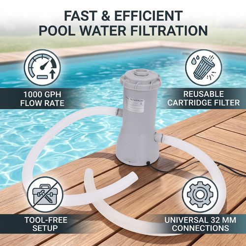 Above Ground Pool Filter Pump 1000 GPH Powerful Swimming Pool Cartridge Filter — image 4