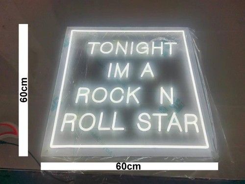 Oasis LIVE 25 Wall LED Artwork Light - ROCK N ROLL STAR - 60cm x 60cm