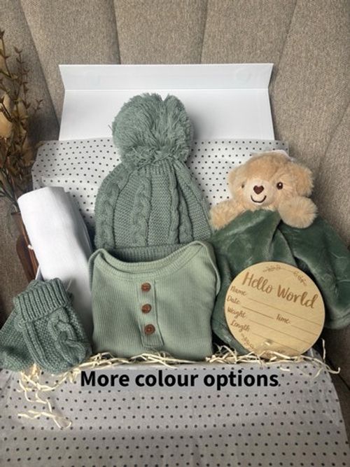 Personalised Winter Baby Gift. Baby Boys And Girls. Baby Shower Hamper 