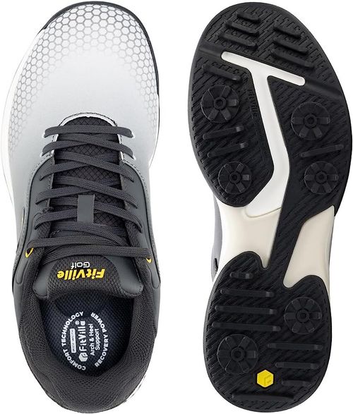 FitVille Men's Golf Shoes Water Resistant Outdoor Spiked Trainers Wide Sneakers — image 2