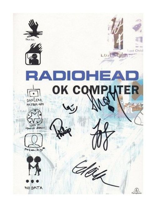 RADIOHEAD ENTIRE GROUP AUTOGRAPHED SIGNED A4 POSTER PRINT