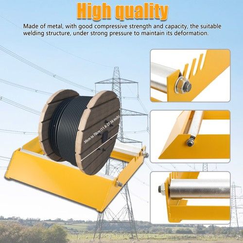 Cable Drum Roller Cable Reel Dispenser Unspooling Cords Single Reel Dispenser UK