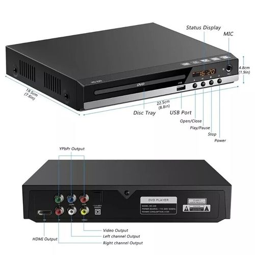 Region Free DVD Player 1080P HDMI with Remote & Audio Cable, Plays CD MP3 USB UK — image 11