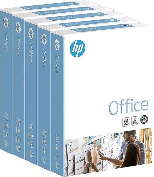80GSM HP OFFICE LOT A4 WHITE COPIER PRINTER PAPER 1 2 3 4 5 REAMS /500 SHEETS — image 1