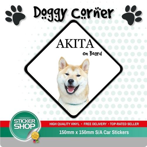 Dog On Board Car Sticker / Suction Cup Sign Various Breeds Available