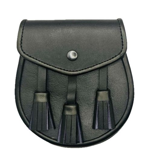 Scottish Kilt Sporran Black Leather Adult Chain Belt Highland Kilt Sporran Kilt