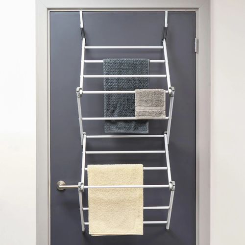 Over Door Clothes Airer Utility Caravan Towel Clothes Drying Rack Hanger Compact — image 10