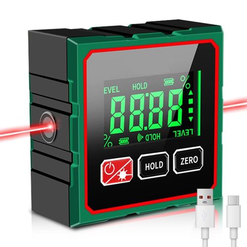 Magnetic Digital Angle Finder &Electronic Laser Digital Spirit Level LCD Display — image 3