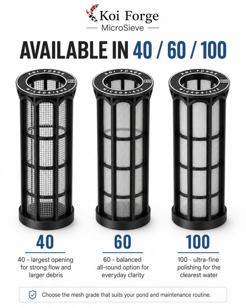 Koi Pond Filter Sieve MicroSieve 40 for Evolution Aqua EazyPod Stainless Mesh — image 3