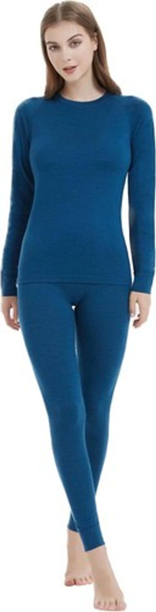 Ladies 100% Merino Wool Base Layer Sets Ski Thermal Long Johns Tops Bottom Set